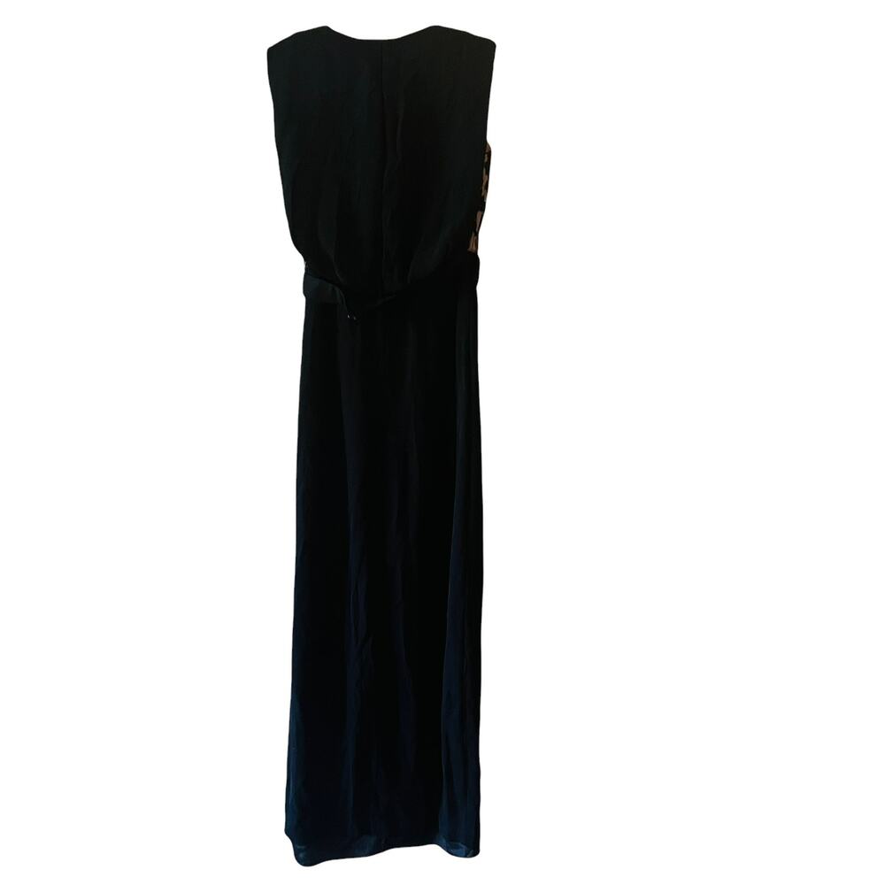 Raoul Lana Scallop Black Lace Overlay Maxi Dress Size 2 - Picture 4 of 10